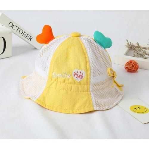 1Cartoon Printing Baby Hat Bucket Hat Multiple Colors Sun Protection Breathable Infant Fisherman Hat for Daily Life