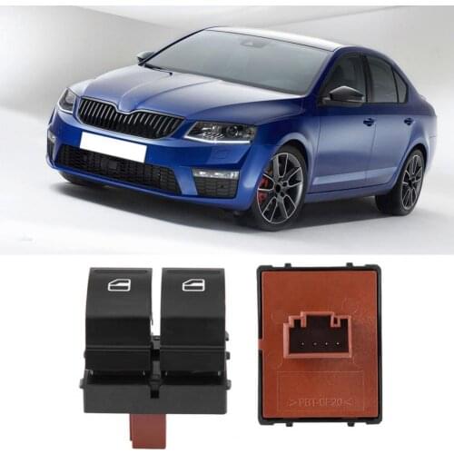 Car Window Switch Eco-friendly Characteristics ABS Front Left Vehicle Window Switch Button 1Z0959858 for Skoda Fabia 2 2006-2015