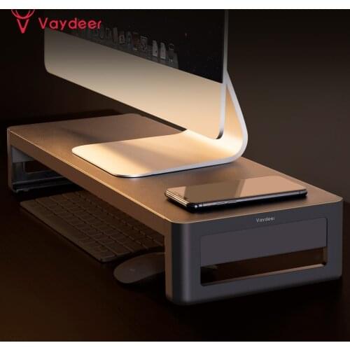 Monitor Stand Monitor Riser with Keyboard and Mouse Storage Desk Organizer for Laptop Computer Up to 27 inches and 66 pounds