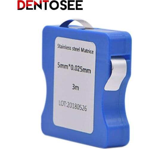 Dental Clear Matrix Bands Strip Roll Restoration Light Cured Resin Bands for Anterior 9.5mm/0.05mm