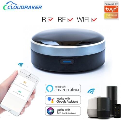 Tuya RF+IR Universal Remote Control Smart Home Controller for TV AC Curtain Roller Shutter Work with Siri Alexa Google Home