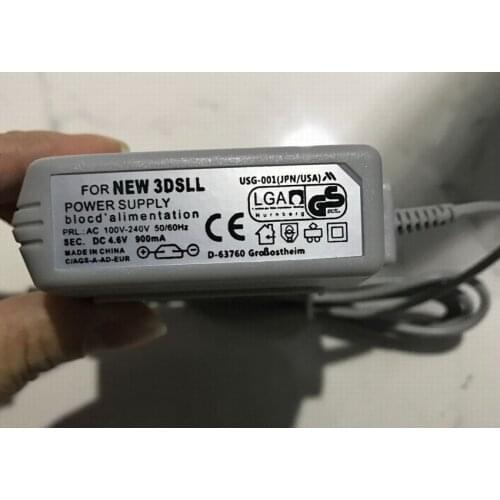 High quality ac adaptor adapter charger for new 3dsxl fornew 3dsLL for new 3ds XL round pin made in china 5pcs/lot