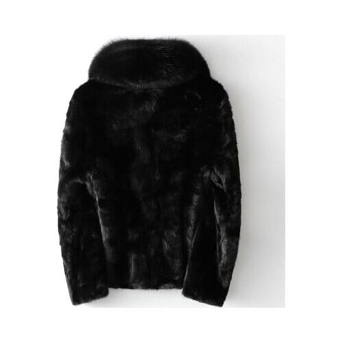 Women New Autumn And Winter Fox Fur Collar Mink Fur Coat H2