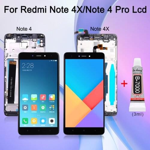 For Xiaomi Redmi Note 4X Lcd Touch Screen Panel Digitizer Assembly Note 4X Display Free Shipping With Frame