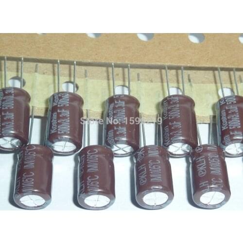 10pcs 3.3uF 500V KOSHIN KLH Series 8x12mm Low Impedance 500V 3.3uF 450V Aluminum Electrolytic capacitor