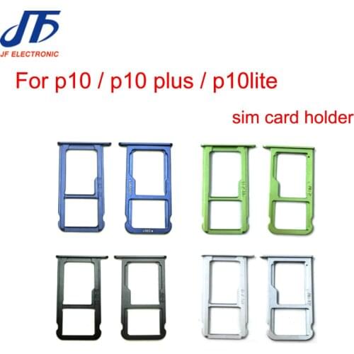 10pcs/lot For Huawei p10 / P10 Lite / p10 plus SD Sim Card Tray Micro Holder Slot Adapter Repair Parts Replacement