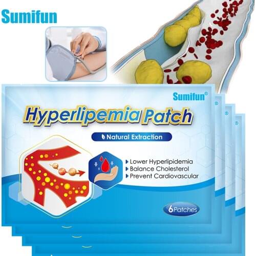 12pcs New Sumifun Hyperlipemia Patch For Balance Lower Blood Lipids Control High Blood Pressure Chinese Herbal Plaster K06401