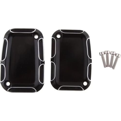 2pcs Brake Master Cylinder Cover For Harley Touring Electra Glide