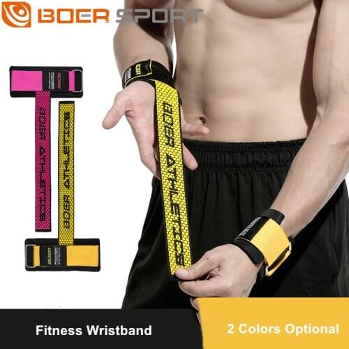 2pcs/lot Anti-skid Gym Fitness Wristband Weightlifting Grip Straps Dumbbells Training Wrist Support Bands Hand Grips Strap Wrap
