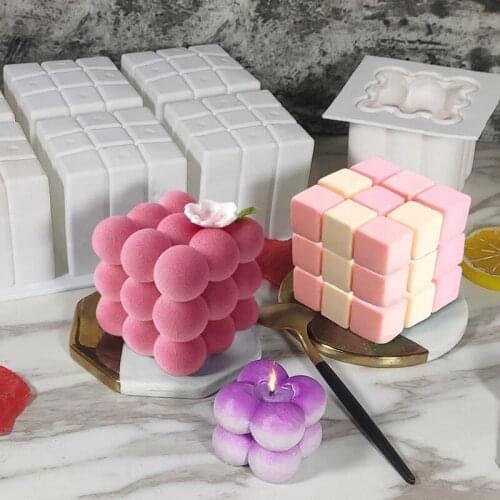 3D Silicone Candle Moulds Hand-made Soy Shaped Aromatherapy Plaster Candles Mold DIY Chocolate Candy Cake Mold Kitchen Gadgets