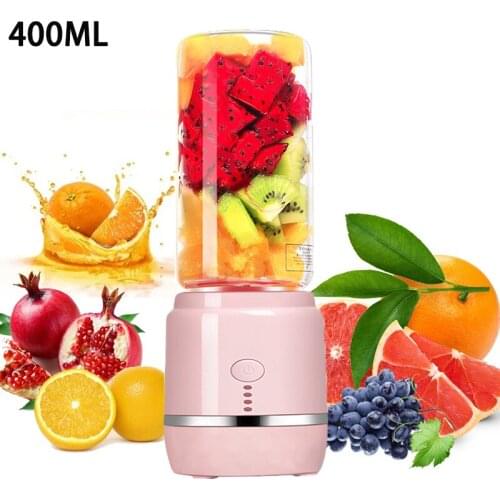400ML Electric Juicer Mixer Machine Portable Food Processor USB Charging Blender Juicing Kitchen Smoothie Squeezer Fruit Cup