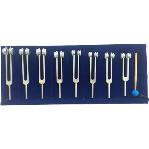8pcs Tuning Fork Chakras Set with Bag Mallet for Ultimate Healing and Relaxatio