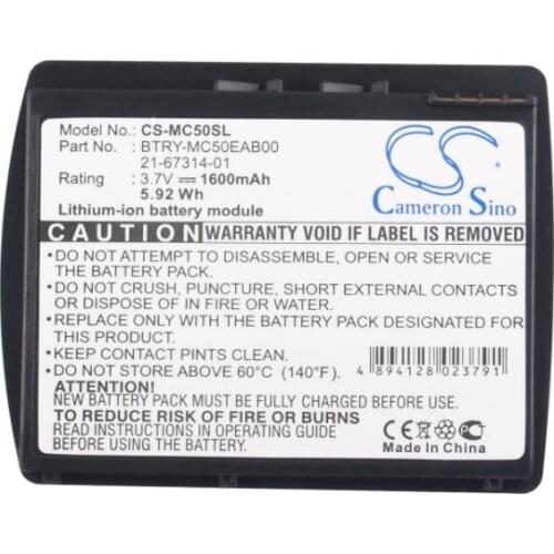 Cameron Sino 1600mAh battery for SYMBOL MC50 MC5040 21-67314-01 BTRY-MC50EAB00 BarCode, Scanner Battery