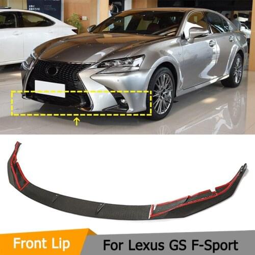 Car Accessories Carbon Fiber Front Lip Fit For 2016-2019 Lexus GS F Sport Front Bumper Lower Splitter Lip