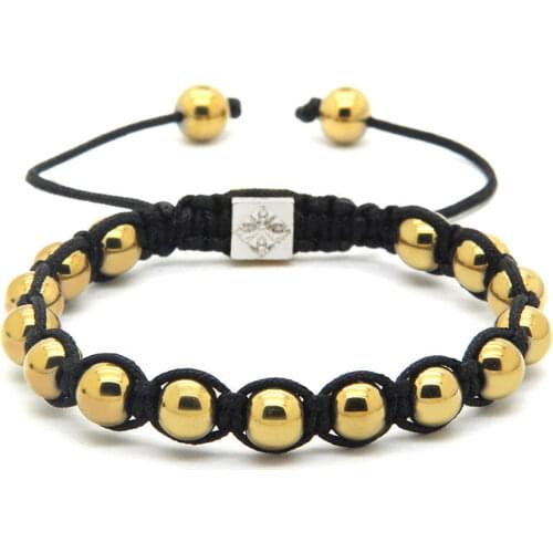 Ailatu Simple Style Natural 8mm Hematite Beads Bracelet for Father and Lover Women Pulseras Hombre Bracciali