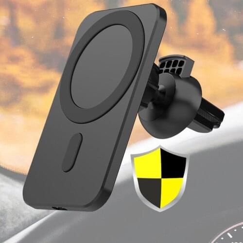 Fast 15w Magnetic Car Wireless Charger Qi Charging Mount Air Vent Phone Stand For Iphone 12 ProMax 12Mini Magnetic Car Holder