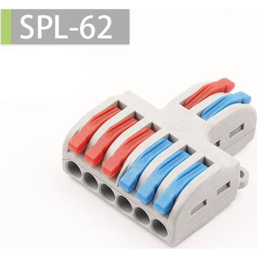 Fast wire connector universal connector splitter docking lamp wire connector terminal 2 in 6 out 2 in 4 out