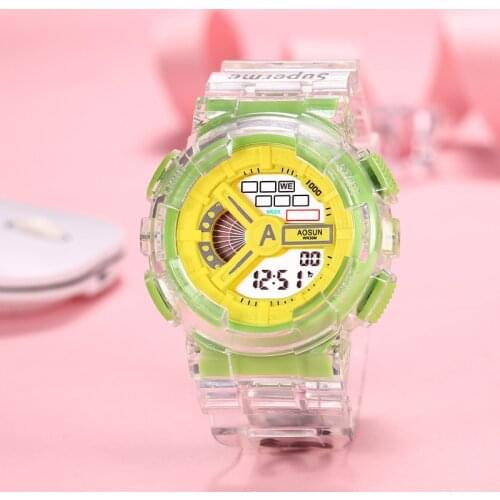 UTHAI CE38 Childrens Sport Electronic Watch For Girls Boys Teens Kids Student 30m Waterroof Clock Wristwatch Candy Colors New