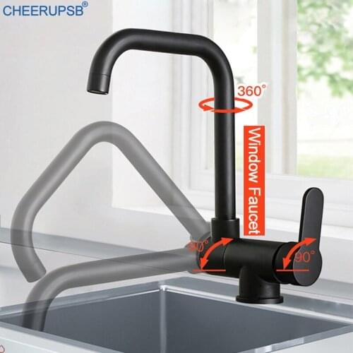 CHEERUPSB Black Kitchen Faucets