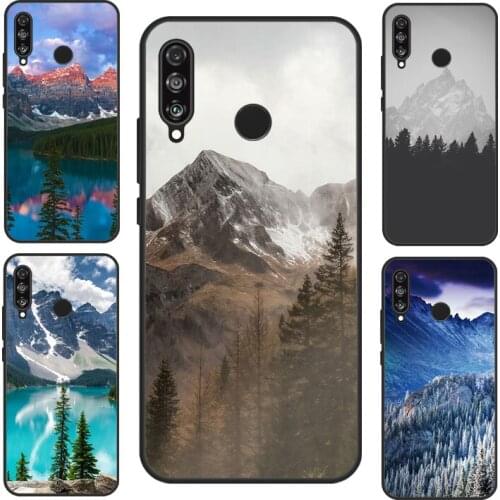 Pine Tree Forest Mountain Peak For Huawei P20 Lite P30 P40 Pro P Smart 2019 2021 Nova 5T Case For Honor 10i 20 8A 8X 9X