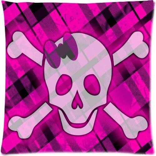 Skull and Bones Cushion Cover Home Car Decorative throw pillows Case New Arrival Custom Polyester Almofada Cover