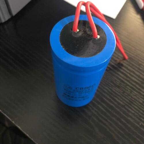 Black Wire Cylinder Capacitor CBB60 for Motor Start 450VAC 20uF