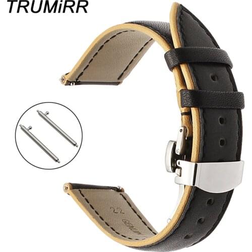 France Genuine Leather Watch Band Double Color for Fossil Q Founder Marshal Wander Crewmaster Grant Quick Release Wrist Strap