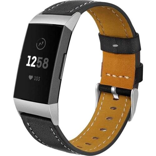 Leather Watchbands For Fitbit Charge 3 SE Watch Band Leather Accessories Bracelet Strap For Fitbit Charge 4 Wristbands