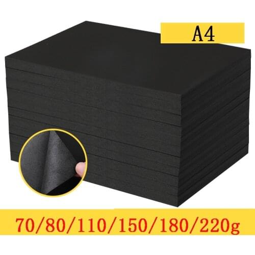 50(100)pcs/lot A4 Black Kraft Paper DIY Card Making 70g 80g 110g 150g 180g 220g Craft Paper Thick Paperboard Cardboard