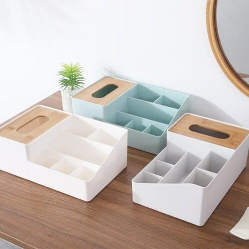 Creative Simple Plastic Pumping Box Household Multifunctional Desktop Napkin Cosmetic Skin Care Makup Organizers Storage Box
