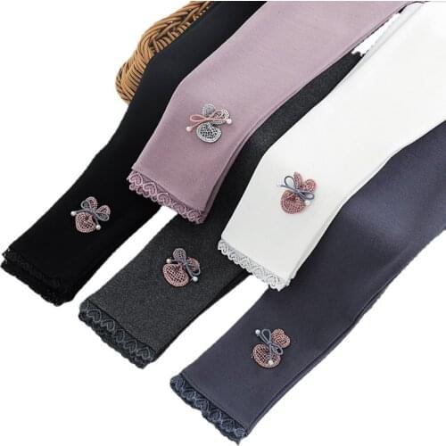 New Baby Girls Leggings 3-10 Years Kids Candy Colored Cotton Leggings Spring Autumn Children Cartoon Pants