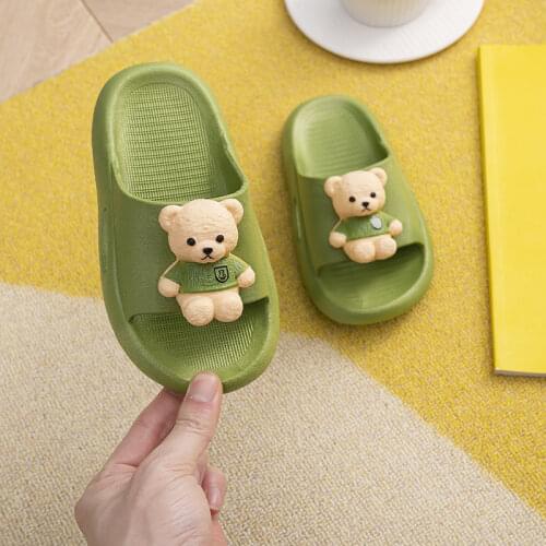 Summer Cute Cartoon Slippers Girls Boys Home Indoor And Outdoor Wear Bathroom Bathing Non-slip Soft Bottom Sandals FRX