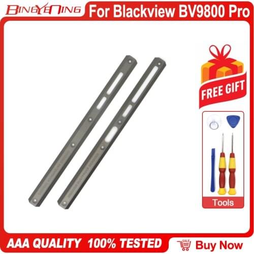 Left and Right Decoration Parts Side Metal Replacement Parts+Power Volume Button For 6.3 inch Blackview BV9800 Pro Cellphone