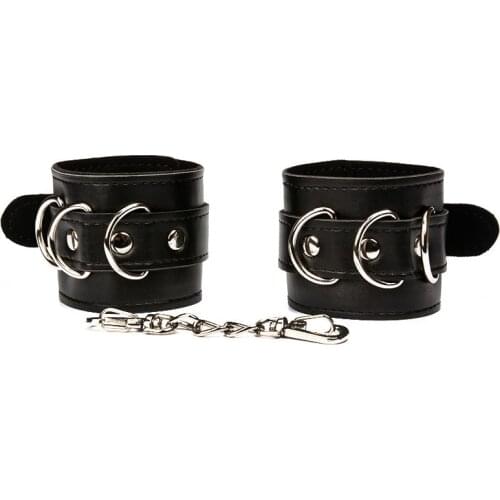 Pu Leather Handcuff Bdsm Bondage Hand Cuffs Adults Erotic Toys Femdom Slave Restraints Sm Games Fetish Guy Sex Toys For Couples