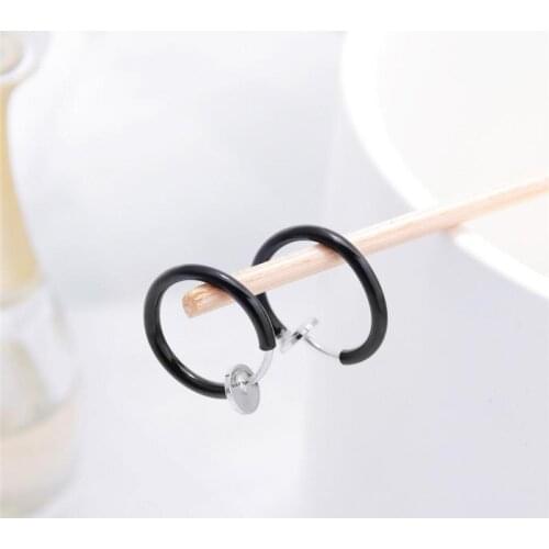 2pcs/set Invisible No Ear Hole Earrings Clip Nose Ring Belly Button Ring Fashion Jewelry Trendy Non-porous Earring