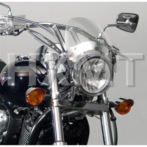 New Dark Tint For Harley Sportster 38-45mm Motorcycle bike Universal Windscreen Windshield FM