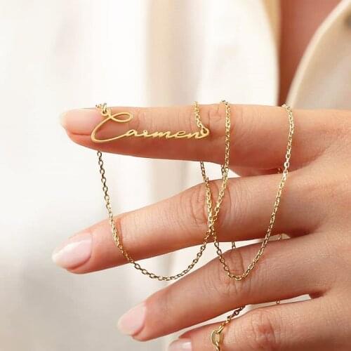 Custom Signature Name Necklace Mothers Day Gift Fashion Jewelry Personalized Handwriting Name Necklaces Women Choker Gold