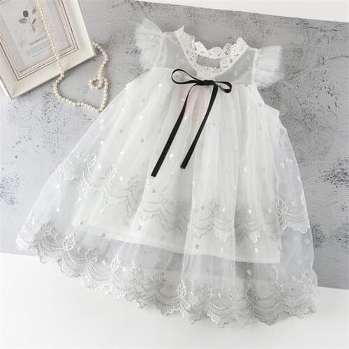 Rainbow Pattern Kids Dresses for Girls Summer Sleeveless Tutu Ball Gown Wedding Evening Flower Girl Clothes Size 3-8 Years