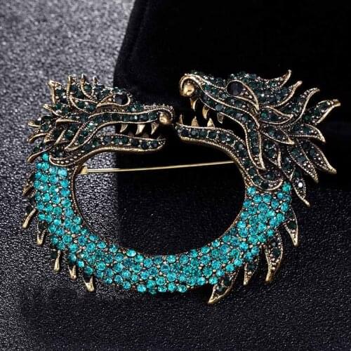 Statement Cool Dragon Brooches Fashion Mens Vintage Broches Boutique Fine Animal Brooch Punk Jewelry Broaches Woman Joias Pins