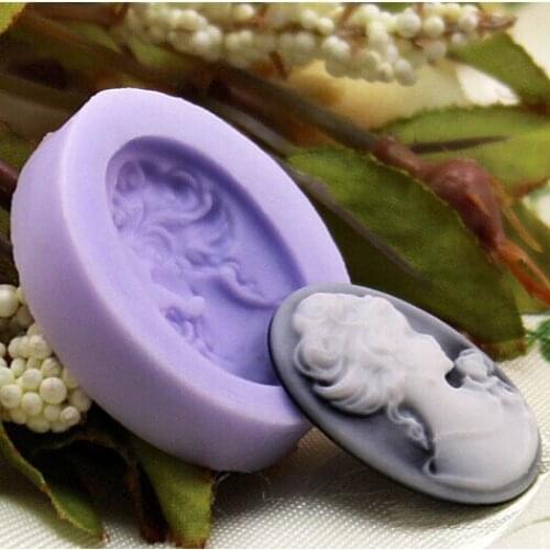Silicon Mold Mini mold Fondant Silicone Mold Woman avatar Cake Decorating Tools Rose