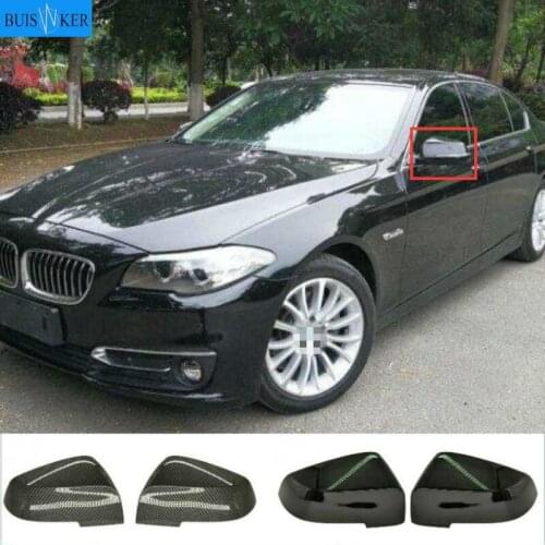 Carbon Fiber Style Car Side Mirror Cover Rearview Mirrors Trim For BMW 5 6 7 Series F01 F02 F06 F12 F10 F18 2014 2015 2016