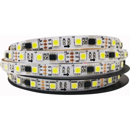 5m WS2811 LED Strip White/Warm White 30 60 Leds/m Horse Race Extraposition IC External Control DC12V