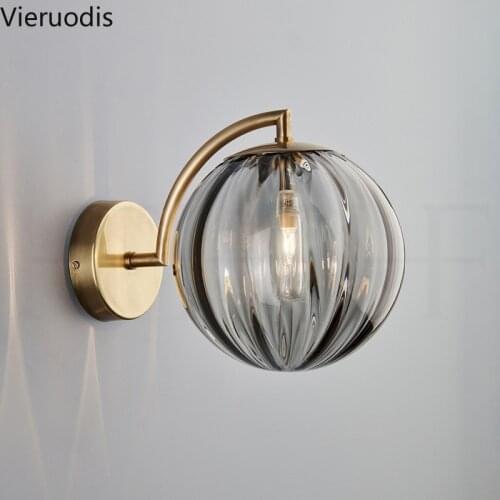 Nordic LED Wall Lamp Colorful Glass Ball Wall Lights for Hotel Restaurant Study Living Room Aisle Luminaria Sconce Wandlampe