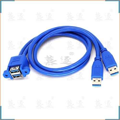 USB3.0 male to female extension cord with screw hole double layer USB3.0 extension cord can be fixed