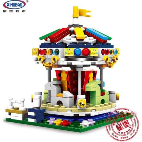 XingBao Official 01107 Creator Series Colorful World MOC Merry Go Round Building Blocks 343pcs Bricks Toys For Gift