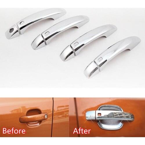 YAQUICKA 8pcs/set Chrome Auto Exterior Door Handle Trim Cover Car Styling Bezel Sequins For Audi Q3 2012 2013 2014 2015