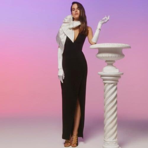 Seductive Bowknot Halter Women Black Dress Sleeveless Cut Out Open Back Side Slit Maxi Sheath Party Femme Dress Vestido