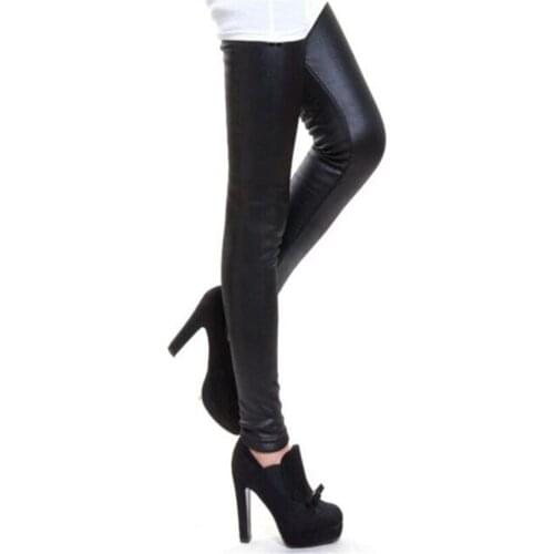 Winter Warm Womens Trousers Thickening Leather Boots Leggings Skinny Black Pants Sexy Pants For Women High Quality