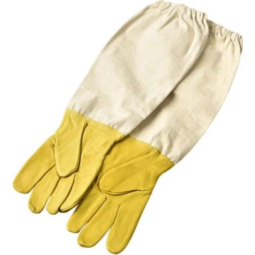1 Pair Beekeeper Prevent Gloves Leather Apiculture Major Comfortable Very Durable Flexibility Anti Bee Protective Sleeves