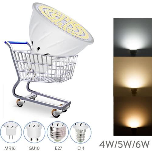 10X LED spot lamp Bulb 110V 220V 230V E27 GU10 MR16 Spotlight SMD2835 48/60/80 LEDs spot light For kitchen home decor lighting